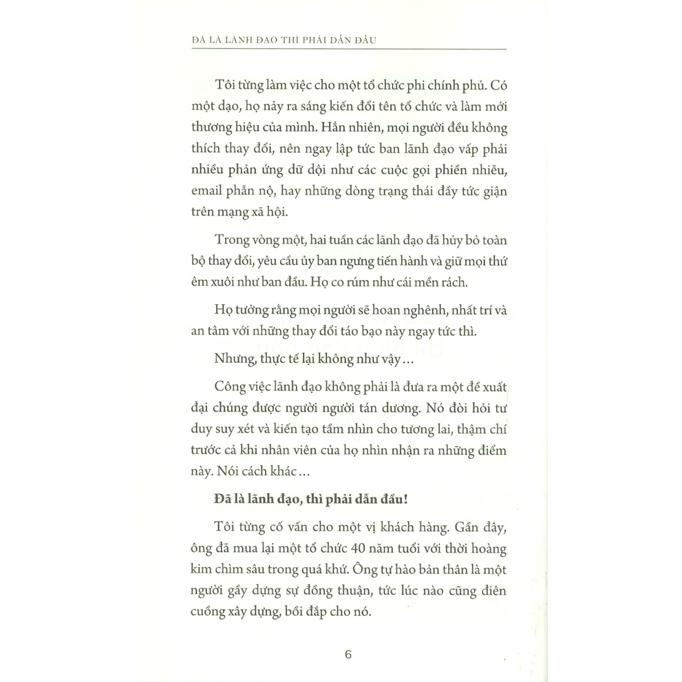 Sách - Đã Là Lãnh Đạo Thì Phải Dẫn Đầu - VLG