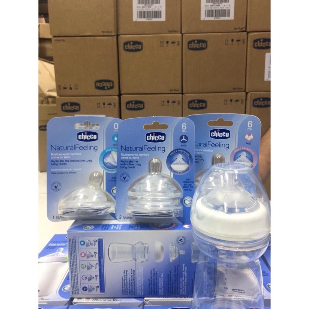 Núm ty nghiêng Pisa Natural Feeling chảy chậm Chicco 0M+