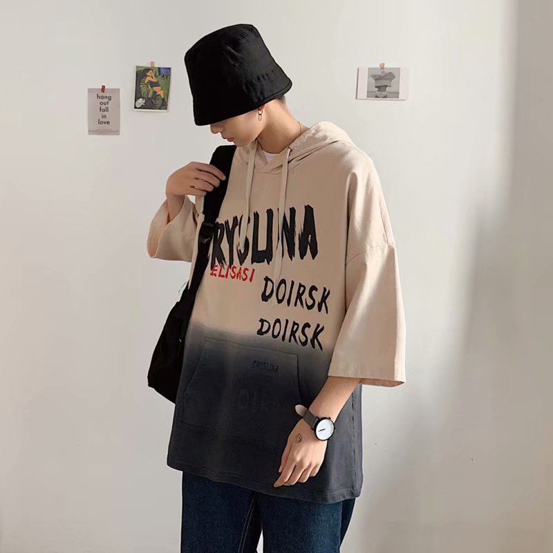 Real shot new letter printing comfortable fashion front pocket stitching design casual hoodie | BigBuy360 - bigbuy360.vn