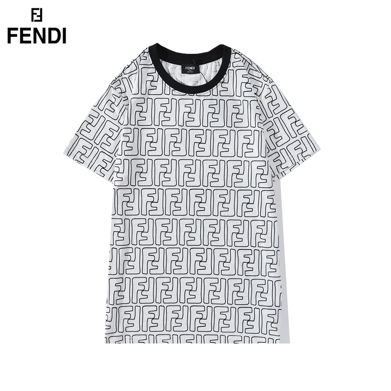 Áo Thun Tay Ngắn In Chữ Fendi Thời Trang Cho Nam Nữ