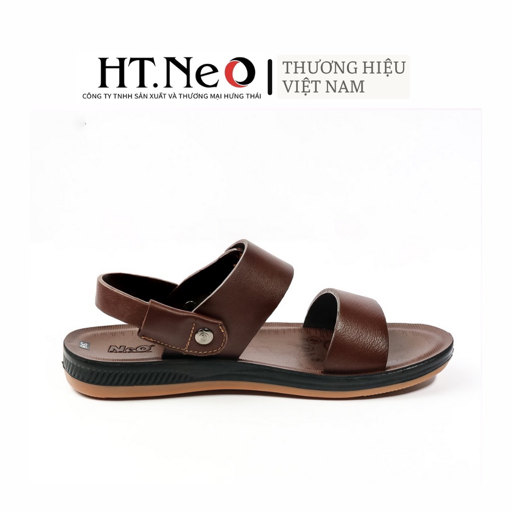 Sandal nam HT.NEO  da bò xịn kiểu dáng siêu đẹp quai hậu , da mềm thoáng chân, quai khâu chắc chắn SD80