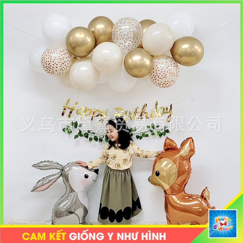SET trang trí sinh nhật Handmade kiểu Hàn Quốc dễ trang trí tại nhà [Tặng kèm BƠM + KEO + DÂY KẾT BÓNG]
