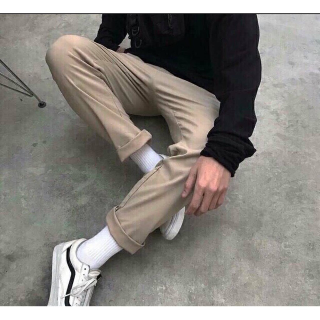 Quần baggy kaki kiểu hàn sắn ống Korea HOT HOTTT | BigBuy360 - bigbuy360.vn