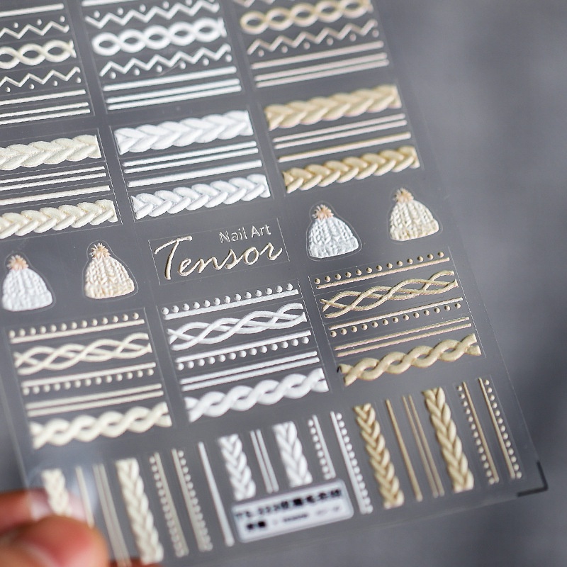 Miếng Dán Trang Trí Móng Tay Nghệ Thuật Họa Tiết Áo Len Xinh Xắn