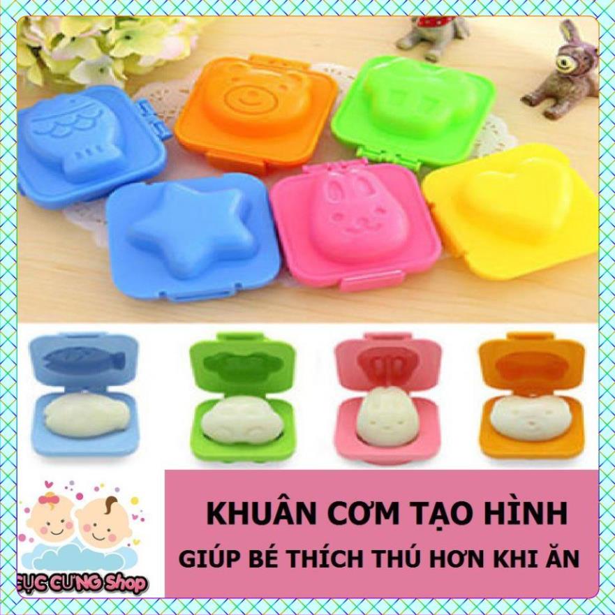 Sét 6 khuôn cơm tạo hình bento,Khuôn ép tạo hình cơm nắm cho bé