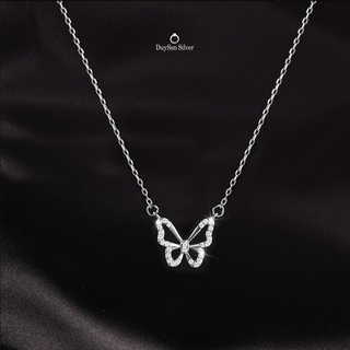Dây chuyền bạc 925 Duyson Silver, vòng cổ nữ mặt hồ điệp đính đá xinh xắn Butterfly Necklace
