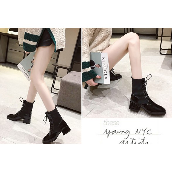 ORDER - BOOTS DÁNG OXFORD CỘT DÂY ĐẾ 4P (có ảnh thật)