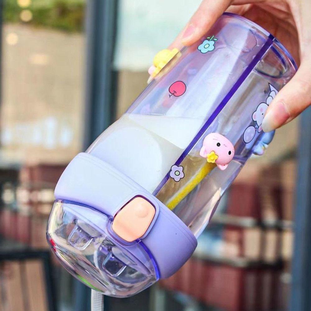 FAY Bình Nước 430ml Kèm Ống Hút Tiện Lợi