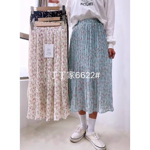 [Ảnh thật/Video]Chân váy hoa vintage bảng màu tươi mát 2022 Chân váy hoa Quảng Châu dáng dài