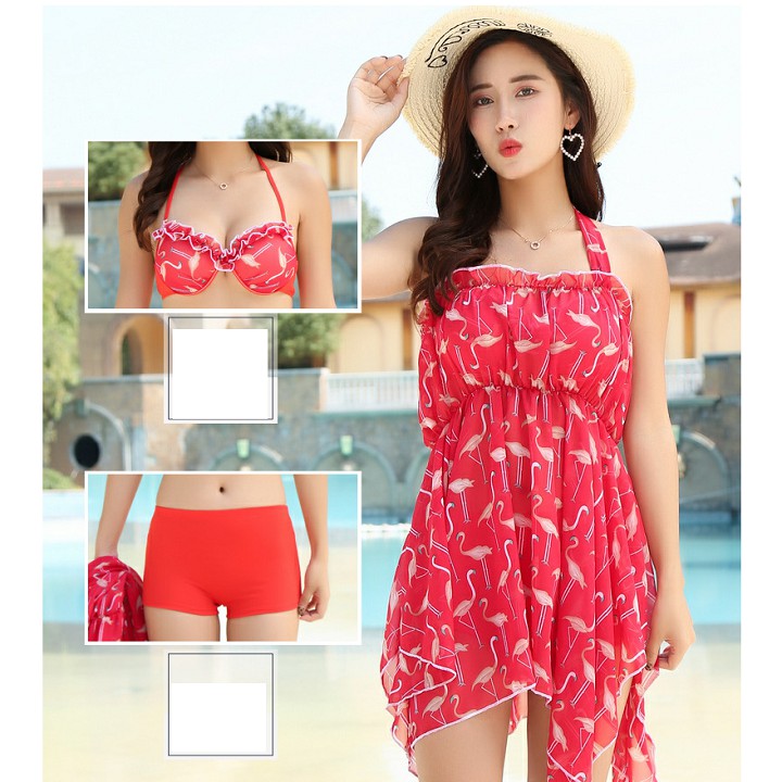 BIkini Bộ Bơi họa tiết lạ kèm áo choàng | BigBuy360 - bigbuy360.vn