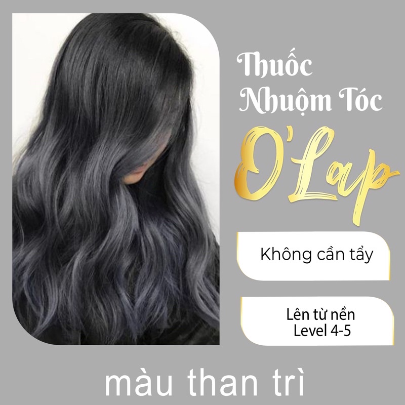 Thuốc nhuộm tóc than chì ánh khói không cần tẩy tại nhà chính hãng OLAP OL24