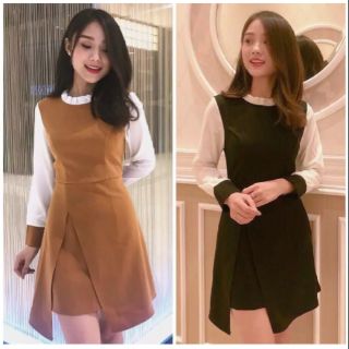 Đầm kiểu tay phối voan công sở