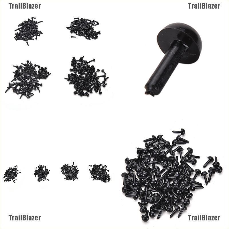 Set 100 Tròng Mắt Đen Bằng Nhựa Dùng Để Tự Làm Thú Nhồi Bông