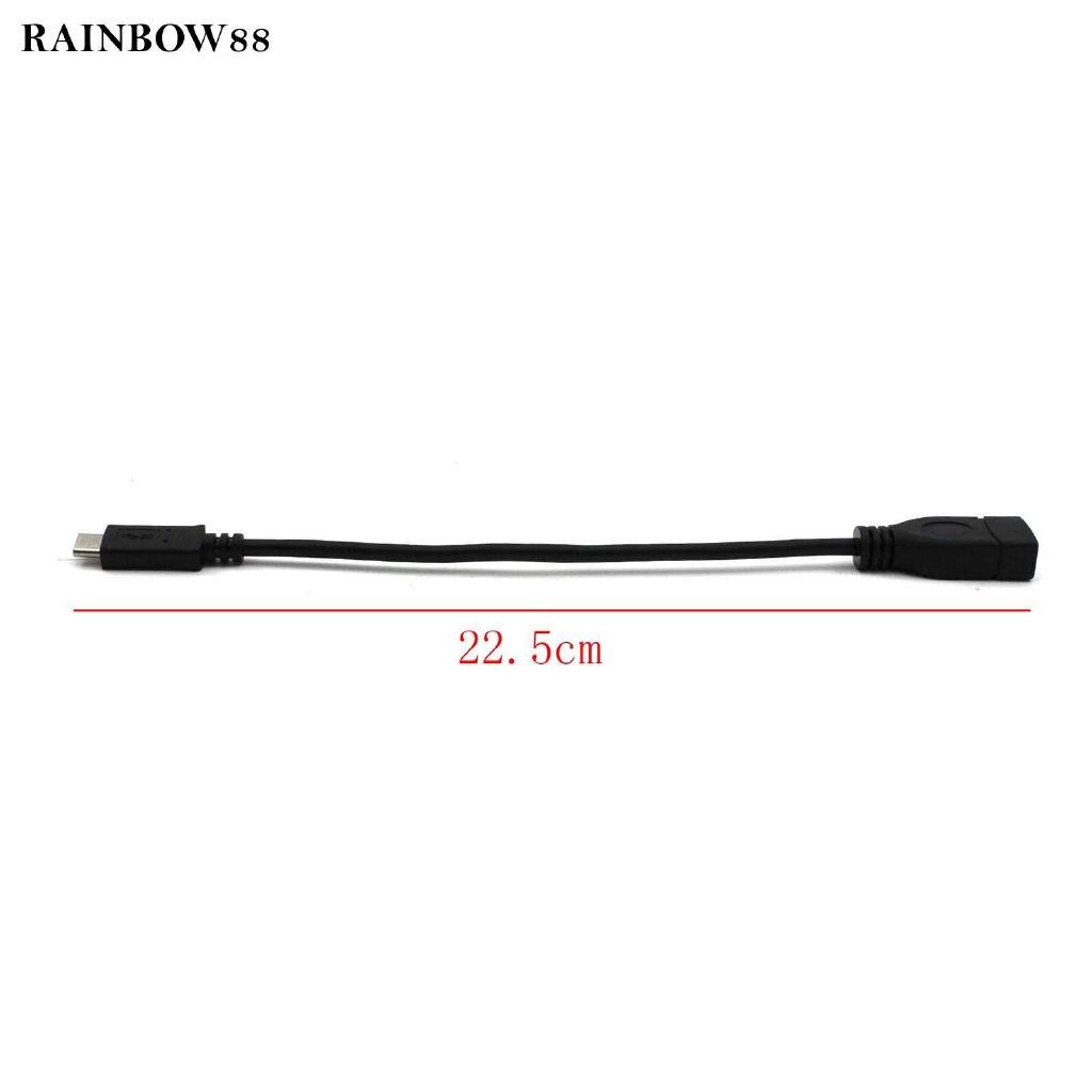 rainbow88 Female Cable Generic Usb 3.1 hub durable iPhone Type-C Male to USB 3.0 Type-A Black Cute