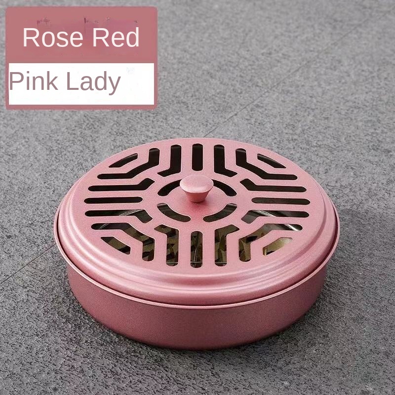 Hộp Đựng Nhang Muỗi Chống Cháy Bằng Thép Không Gỉ Có Nắp Đậy Tiện Dụng