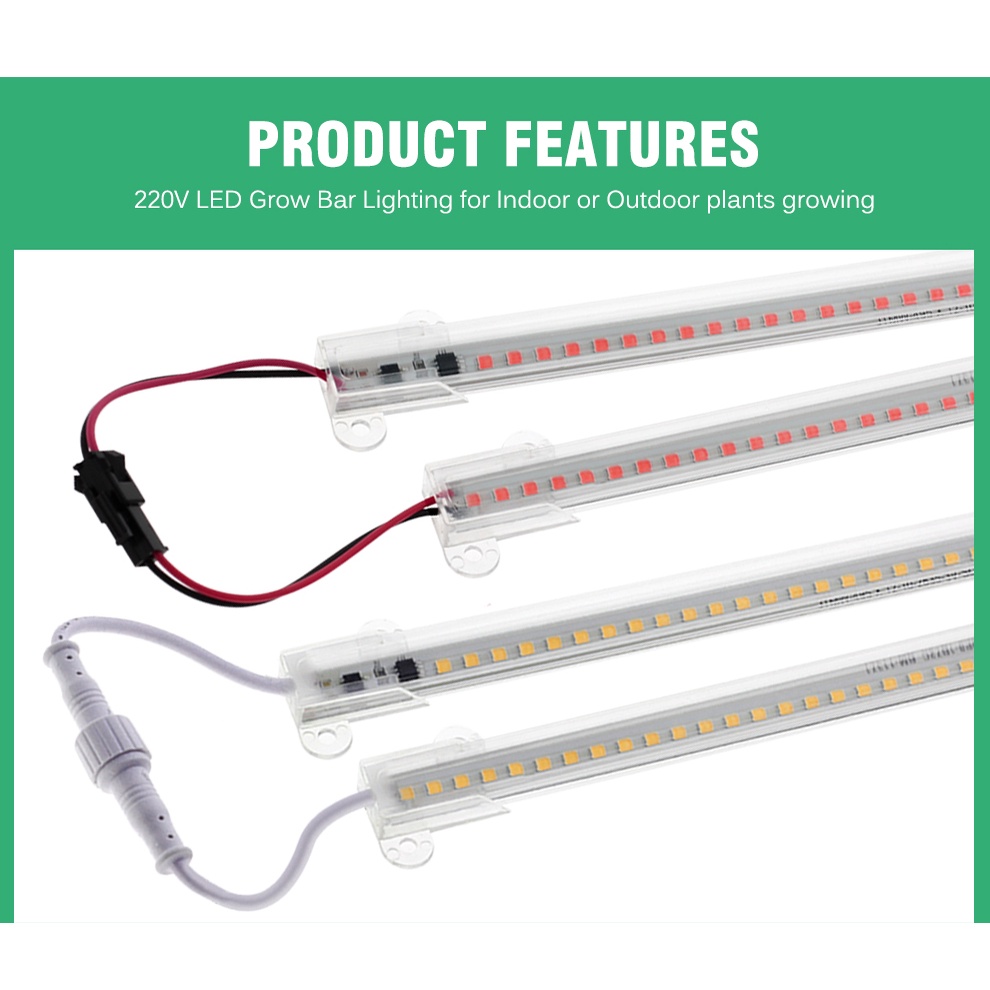 Đèn LED Kích Thích Tăng Trưởng Thực Vật Chống Nước 220V-240V 50cm 72Led