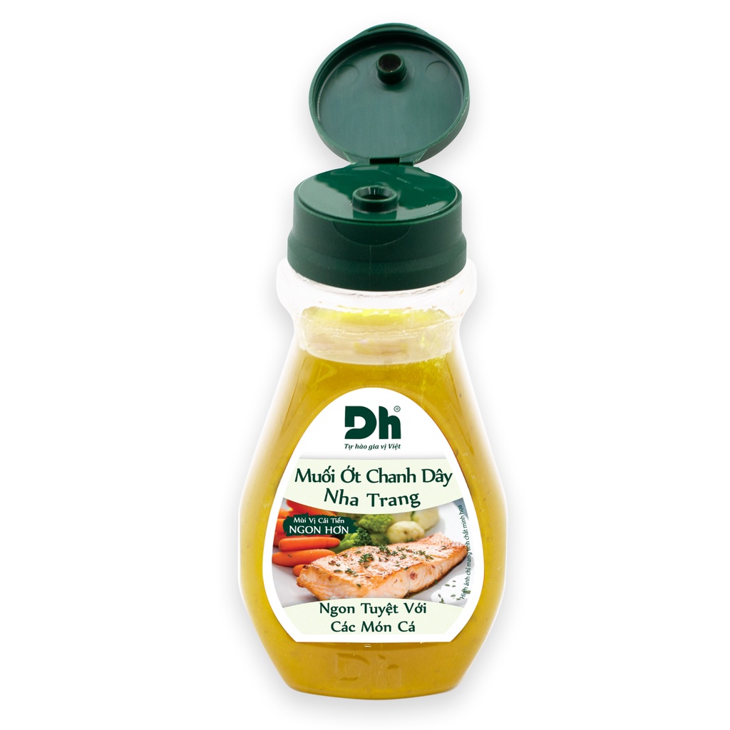 Combo 2 chai muối ớt chanh dây Nha Trang 200gr Dh Foods gia vị ướp BBQ, đồ chấm thịt nướng hải sản