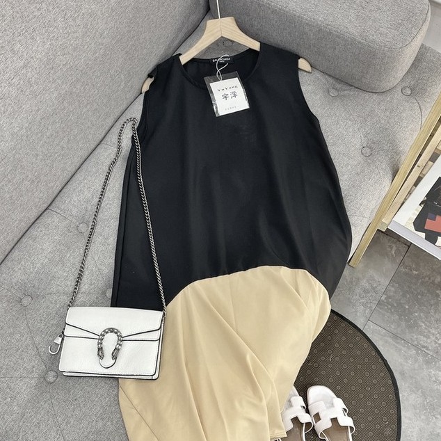 Váy sát nách phối màu dáng suống cực đep đẹp AH12 | BigBuy360 - bigbuy360.vn