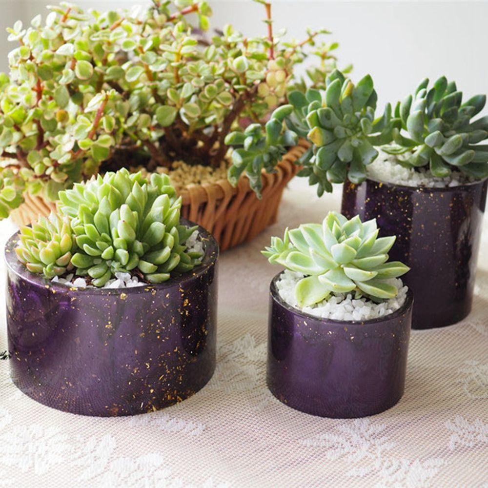 Khuôn Silicone Làm Chậu Hoa Xi Măng Resin UV