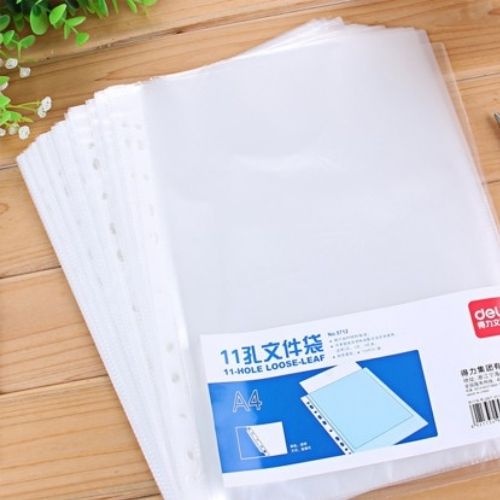 Túi sơ mi 11 lỗ Deli 5712 đựng các loại hồ sơ, giấy tờ, hợp đồng,...(bán lẻ)