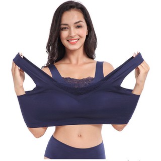 M-7xl Áo Ngực Liền Mạch Nhật Bản Kích Thước Lớn Áo Ngực Thể Thao Béo MM 100kg Nhỏ Sling Đẹp Lưng Áo Vest Phong Cách Cực Lớn Chống Sốc Chạy Bộ Thể Thao Ngủ
