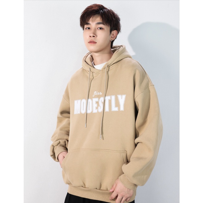 Áo Hoodie Mũ Trùm Đầu Bản MOBESTALY In 5D Bản Chữ Lớn Trẻ Trung, Nỉ Ngoại Phối Mũ 2 Lớp Phong Cách Unisex
