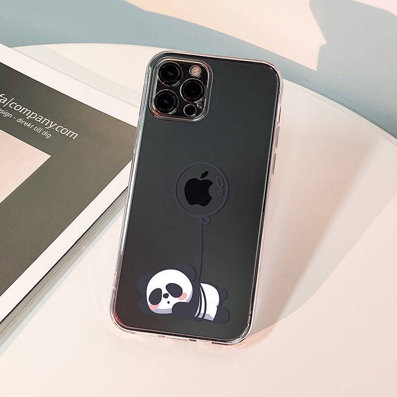 Creative Panda Phone Case Iphone12 Apple 13pro Max All-Inclusive 11 Transparent X Soft XR Case 7/8Plus ZsQe