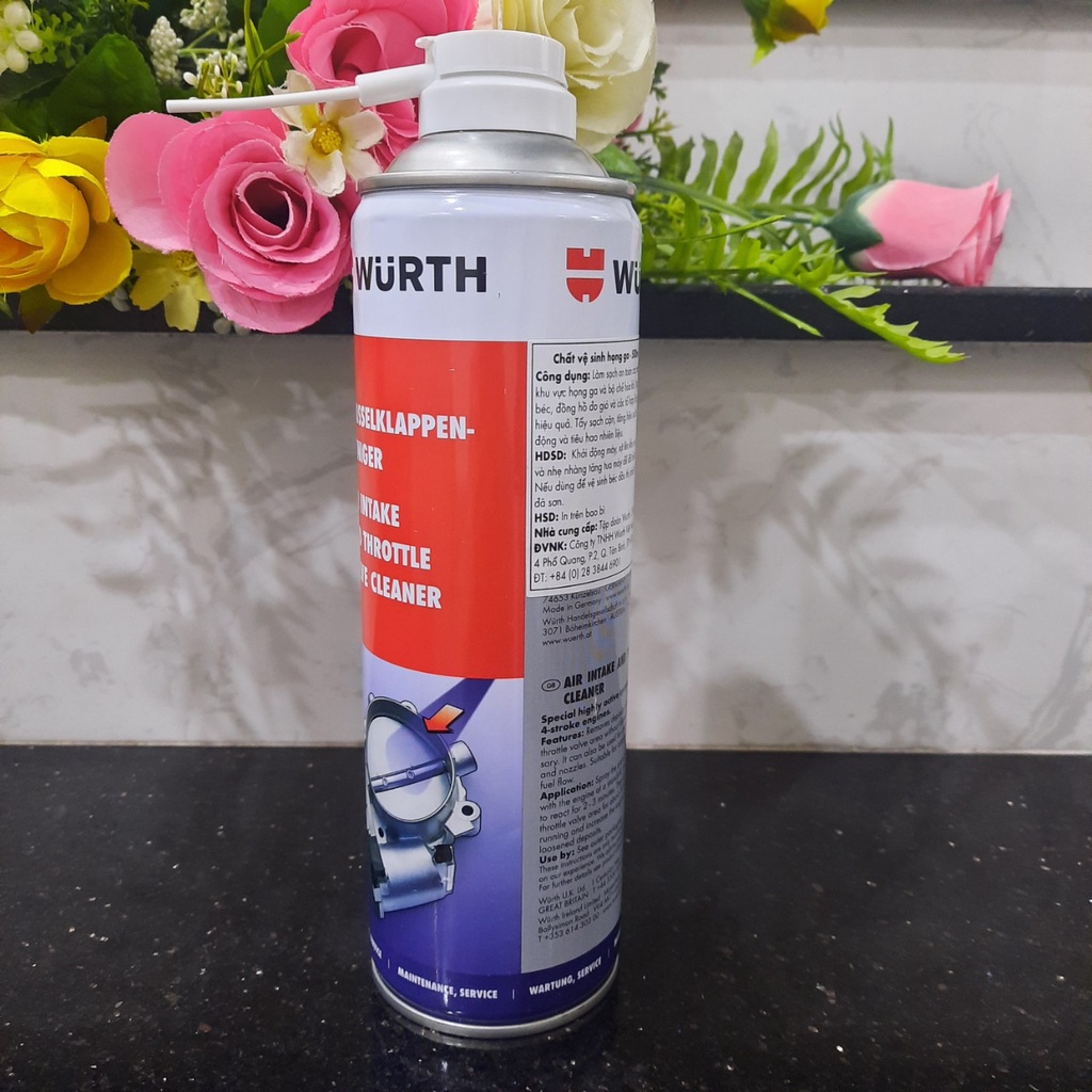 Vệ sinh họng ga Wurth Chính hãng 500ml