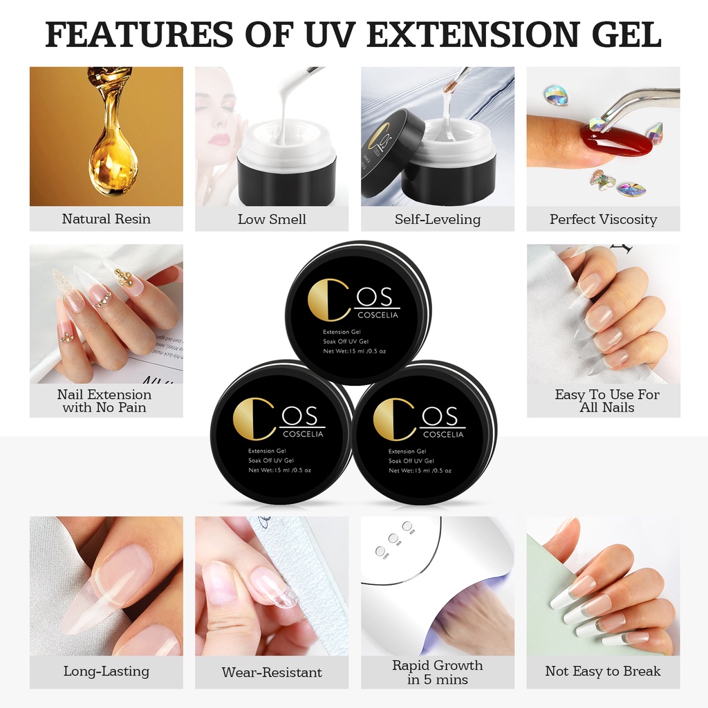 Set 20 Lọ Gel Nối Móng Tay Chuyên Dụng 15ml