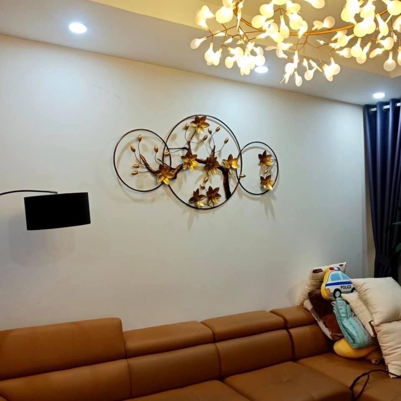 Tranh Sắt Treo Tường Nghệ Thuật, Tranh Decor Trang Trí Hoa Mai Trắng Mã C806
