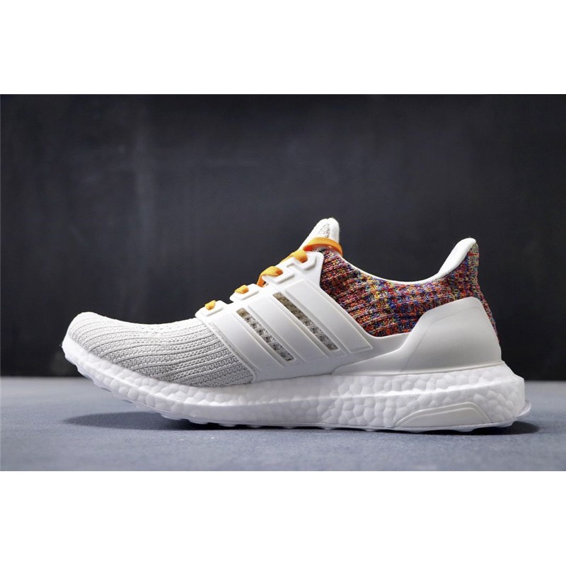 (FULLBOX -TẶNG MÓC KHÓA) giày thể thao ULTRA BOOST 4.0 multi colors cream white trắng kem gót thổ cẩm