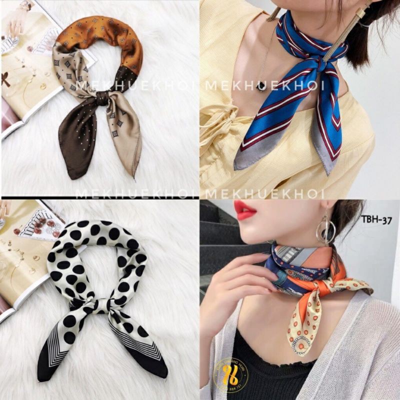 Khăn Lụa Vuông 70x70, Khăn Lụa Quàng Cổ - Khăn Lụa Cuốn Cổ _,,