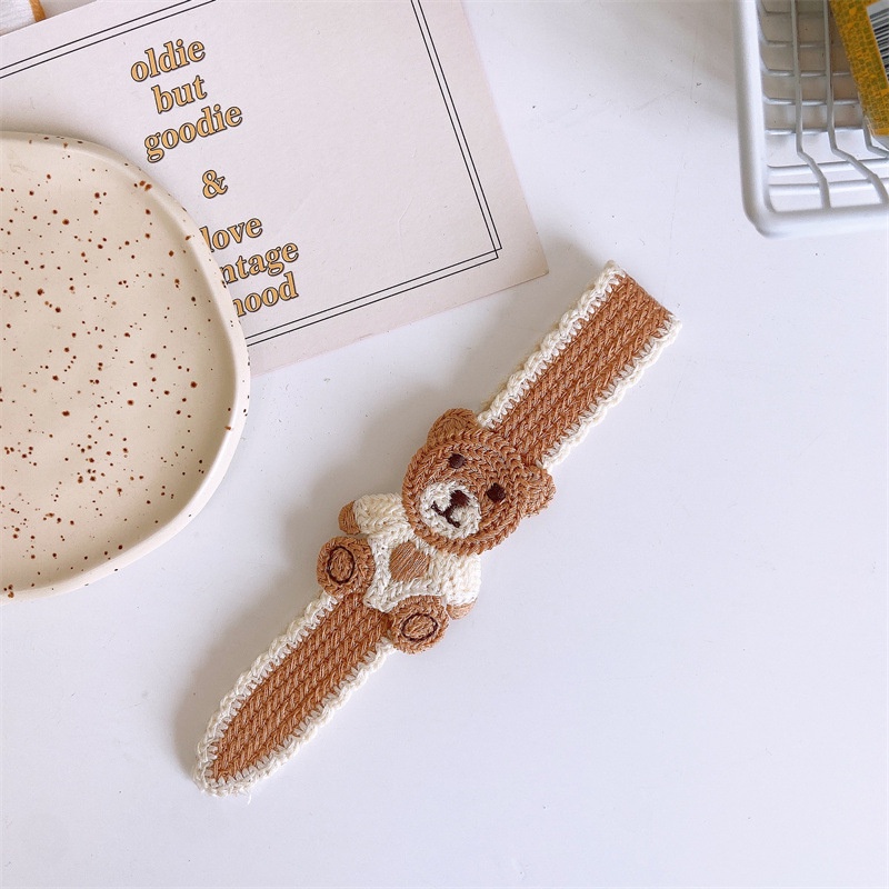 Bờm Cài Tóc  động vật Cute - bờm vải kèm miếng dính dạng băng đô cho bé Ongvove BKL
