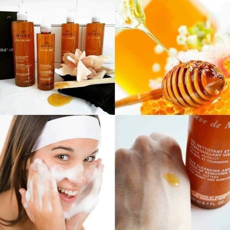 Sữa rửa mặt Nuxe Reve De Miel mật ong hàng Pháp 400ml