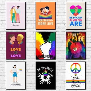 Poster canvas treo tường chủ đề Lgbt trừu tượng độc đáo