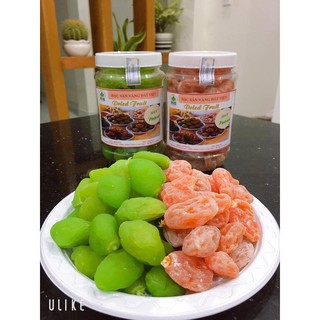 combo 500gr Xí muội (ô mai) Đào hồng và 500gr xí muội ( ô mai ) đào xanh không hạt - LOẠI ĐẶC BIỆT (2 hộp)