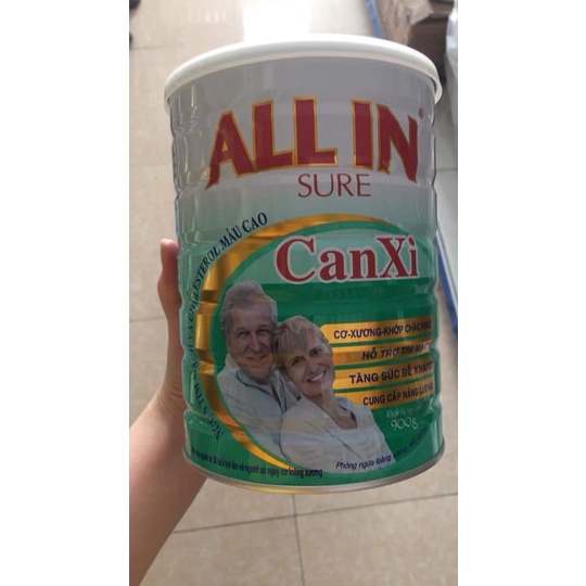 Sữa All in Sure canxi 900g dành cho người già, ngừa loãng xương và tiểu đường