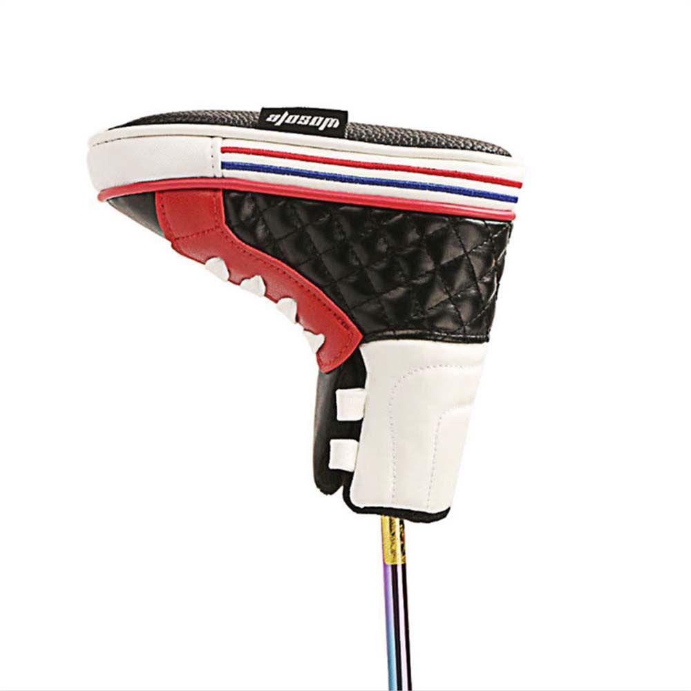 NEDFS Cartoon Golf Headcover Waterproof Golf Club Head Cover Golf Putter Cover Protective Cover Golf Club Cover Golf Training Equipment Dustproof Covers Shoe Style PU Leather Blade Putter Protector/Multicolor