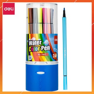 ⏩ Bút lông màu nước dạng lon 24 / 36 màu DELI | E7067 - E7068