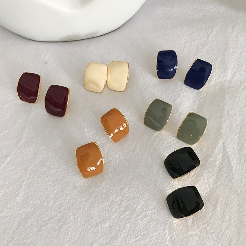 Khuyên Tai Hình Vuông Đơn Giản Thời Trang Cho Nữ