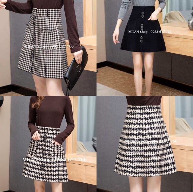 Chân váy len ngắn có túi nhiều kiểu nhiều màu siêu xinh. | BigBuy360 - bigbuy360.vn