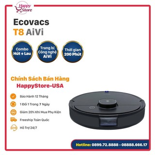 Robot hút bụi lau nhà Ecovacs T8 Aivi và Ecovacs  T5 Hero (Deebot DX96)