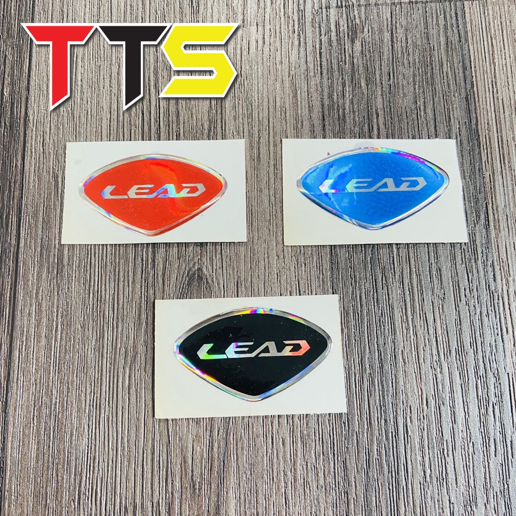 ( LEAD ) Logo tem chữ LEAD dán mặt nạ chất liệu nhựa nổi nhiều màu sắc nổi bật