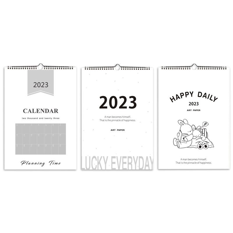 Lịch Treo Tường 2023 Khổ A3 Thiết Kế Đơn Giản Dễ Thương