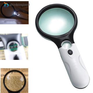 Kính lúp phóng đại có 3 đèn LED trắng dùng đọc sách