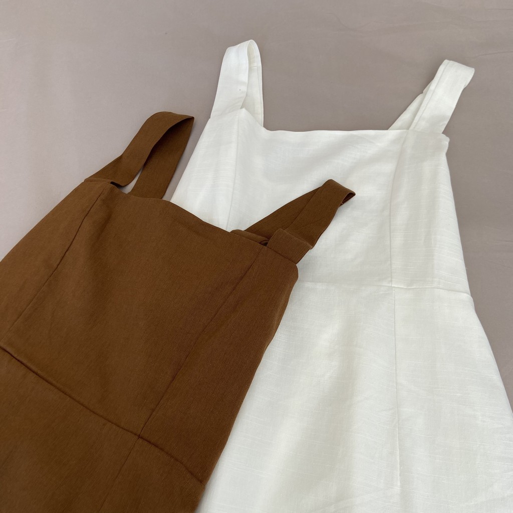 Váy yếm/ Váy hai dây minidress quai bản to lưng chun 2 lớp | BigBuy360 - bigbuy360.vn