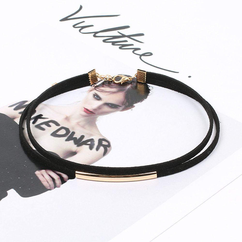 Dây Chuyền Choker Màu Đen Phong Cách Harajuku Thời Trang Cho Nam Và Nữ