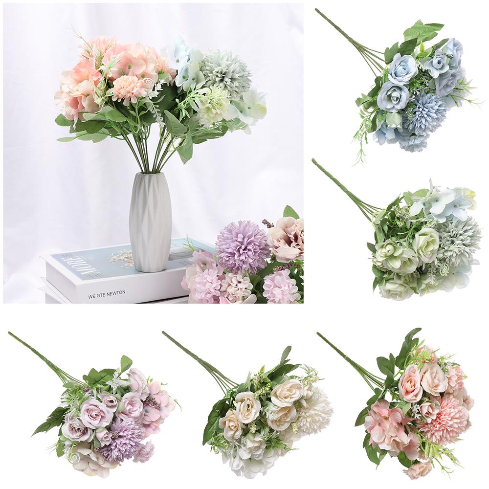 Bó Hoa Cẩm Tú Cầu Giả 7 Bông Trang Trí Tiệc Cưới