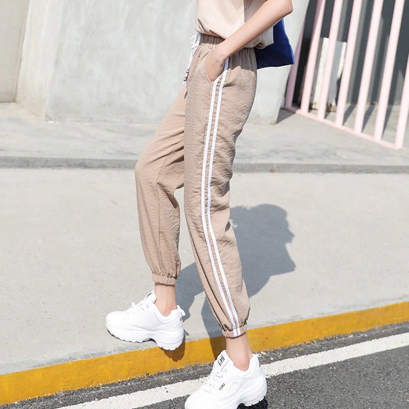Ged♥[Fashion]Summer Black Lloose Korean Version Of The Wild Nine Pants | BigBuy360 - bigbuy360.vn