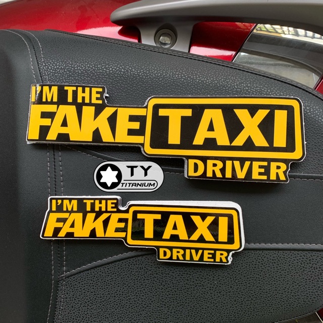 CẶP Tem FAKE TAXI trang trí xe máy cực đẹp